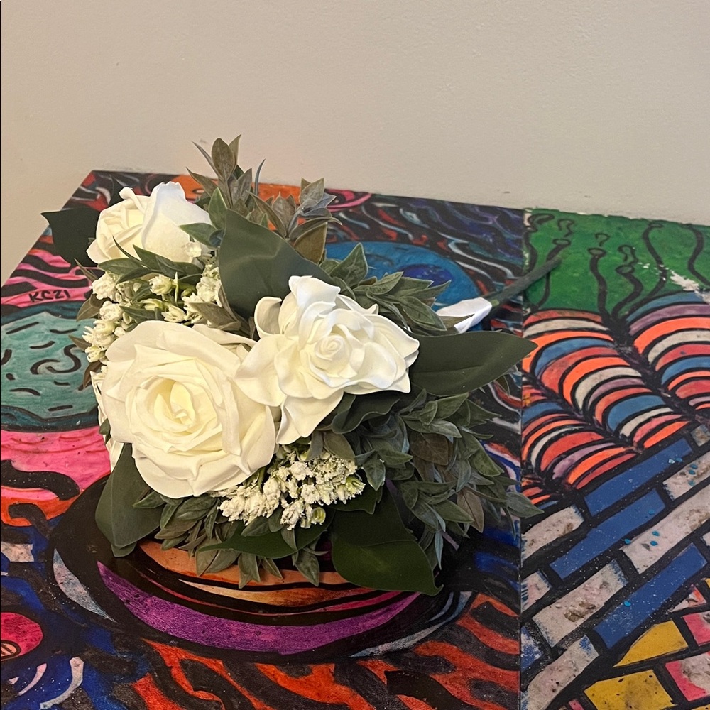 BRIDESMAID Elegant White Floral Arrangement